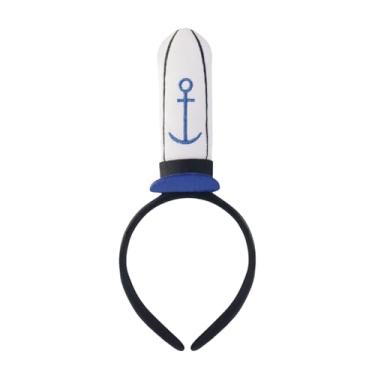 Imagem de YUJIASH Chapéu de marinheiro, boné de funcionário de restaurante de hambúrguer – para cosplay, desenho animado ou acessório de festa (branco)