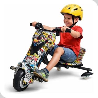 Imagem de Triciclo Elétrico Drift Patinete 3 Rodas Estampa Stickers 150w Led