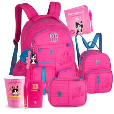 Imagem de Kit Mochila Escolar Feminina Rebecca Bonbon Estojo Grande RB, RB26339 