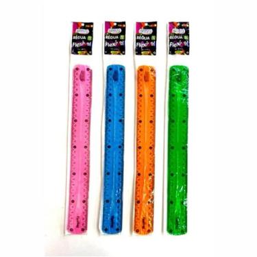 Imagem de Régua Escolar Flexível 30cm Colorida brw