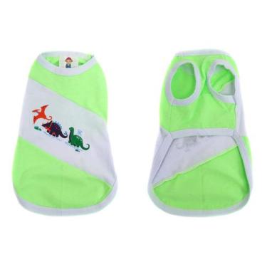 Imagem de Camiseta Dinossauro para Cachorro e Gato Pet - Bichinho Chic, Verde, 2