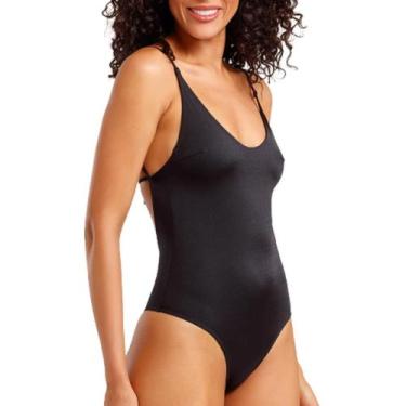 Imagem de Maiôs She Alças Finas Regata Ombro Único Lisos Estampados, P, Preto, P