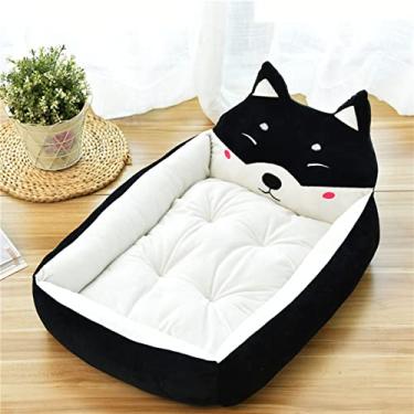 Imagem de aqxreight Cama de Cachorro de Desenho Animado Inverno Quente Fofa Lavável Temporadas Cama de Canil para Cães Gatos Animais de Estimação Akita Aprox. 50 Cm/19,7 pol. Cabelo de Desenho Animado de