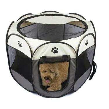 Imagem de Casinha de Cachorro e Gato | Portátil Dobrável Grande + Resistente(CINZA,G - (90CM))