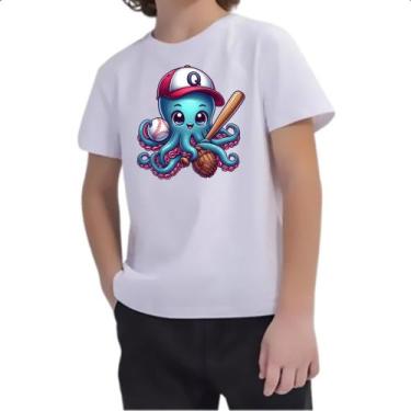Imagem de Camiseta Infantil Octopus Baseball - Alearts, 8