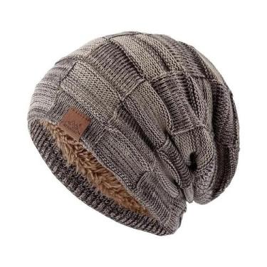 Imagem de Gorro Feminino Multicolorido De Inverno Quente E Moderno Em Tricô Esti
