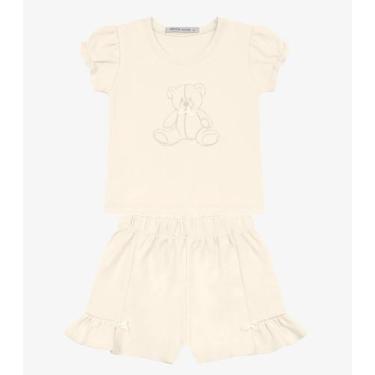 Imagem de Conjunto Infantil Blusa com Shorts Trick Nick Bege, 1, Bege