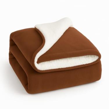 Imagem de Cobertor Manta Soft Bebê Dupla Face Macio Sherpa Palha e Microfibra Para o Frio(Marrom)