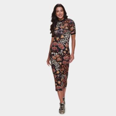 Imagem de Vestido Midi Farm Lili Casual Feminino, Preto, P