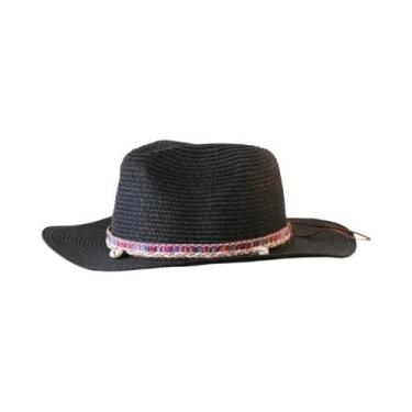 Imagem de Chapéu Panamá De Palha Unissex Com Aba Larga Para Verão, Proteção UV U