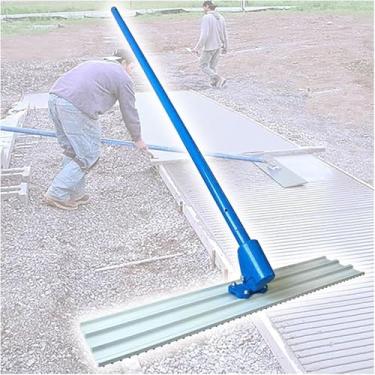 Imagem de Boia de touro portátil leve com suporte ajustável - 80 cm x 20 cm boia de concreto de magnésio e 3 polos - Ferramentas essenciais de acabamento de concreto para profissionais