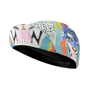 Imagem de Boné De Ciclismo Retrô Vermelho Azul Verde Em Poliéster Respirável De 