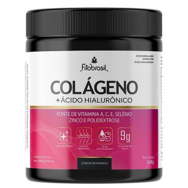 Imagem de Colágeno 9g com 50 mg de ácido hialurônico, vitamina A, C, E selênio e zinco (nova fórmula) -  Morango 300g