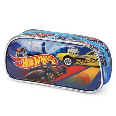 Imagem de Estojo Escolar Bolsinha Porta Lápis Penal Menino Hot Wheels-Masculino