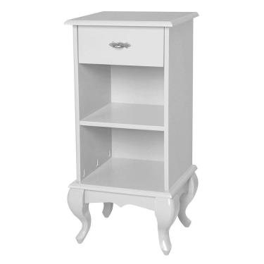 Imagem de Mesa de Cabeceira Estreita Antique 1 Gaveta e 2 Nichos Laca