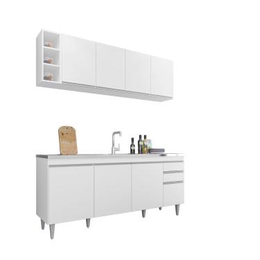 Imagem de Balcão Gabinete Para Pia 180cm 4 Portas ágatha - Ssx Multicoisas Branco