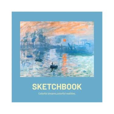 Imagem de Caderno De Desenho Portátil Mini Com 96 Folhas Quadradas Em Branco Par