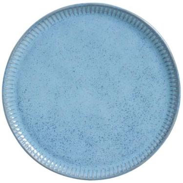Imagem de Prato Raso 27,5cm Cerâmica Azul Linhas Breeze Avulso Porto Brasil Jant