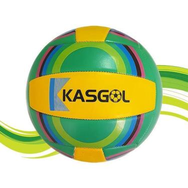 Imagem de Bola De Voleibol Verde E Amarelo Colorida Tamanho Oficial