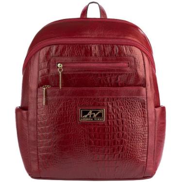 Imagem de Mochila grande feminina de couro croco Montanna-Feminino
