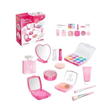 Imagem de Conjunto De Maquiagem Falsa Para Meninas, Brinquedo De Batom Simulado 