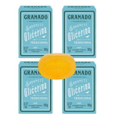 Imagem de Kit 4 Sabonete Phebo Granado Glicerina Tradicional Vegetal Natural Emo