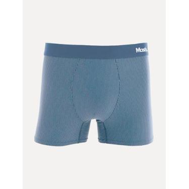 Imagem de Cueca Mash Boxer Microfibra Risca de Giz Azul Tamanho:L/G, M/M