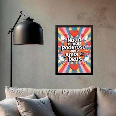 Imagem de Quadro O Poderoso Amor De Deus 45X34Cm - Com Vidro