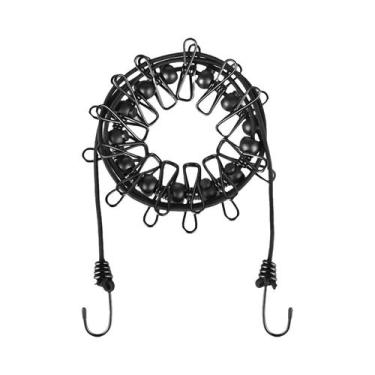 Imagem de Varal Retrátil Portátil Antiderrapante Com 12 Clipes, Corda De Secagem