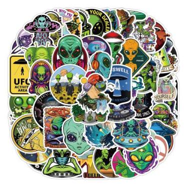 Imagem de Adesivos, 50 unidades/lote, anime de vinil impermeável Ufos para lapto