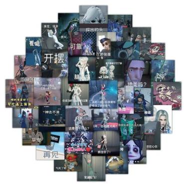 Imagem de Pacote de adesivos Identity Vs Anime, 60 unidades à prova d'água - yiw