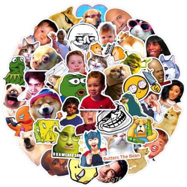 Imagem de Pacote de adesivos Funny Emoticon Anime à prova d'água (100 unidades) 