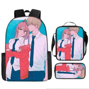 Imagem de Conjunto de mochilas escolares Denjis Powers Cartoon Kids, 3 unidades 