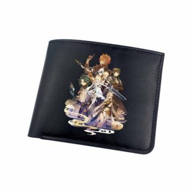 Imagem de Carteira Genshins Impacts Personagens de Anime Slim BiFold PU - Yiweis