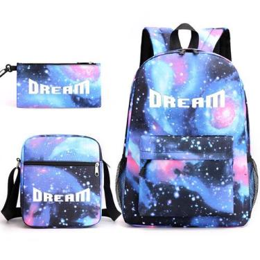 Imagem de Conjunto de mochilas escolares Dreamwastakens, 3 peças com bolsa de om