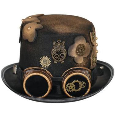 Imagem de Chapéu Steampunk Top Hat Anime Cartoon Cosplay Sun Cap - Feltro - yiwe