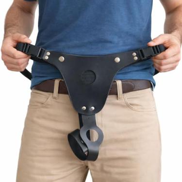 Imagem de Cinta Peniana Dupla Penetração Plus Size Furo 3,5cm, sex shop cintaralho couro