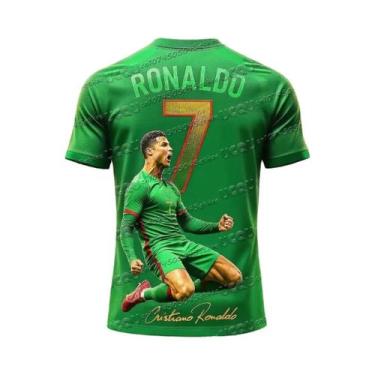 Imagem de Camisa De Futebol Ronaldo Impressa Em 3D, T-Shirt De Treino Respirável