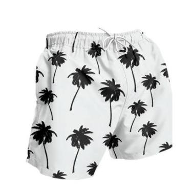 Imagem de Short Casual Masculino Estampado em Tactel Leve para Uso Diário com Bolsos-Masculino