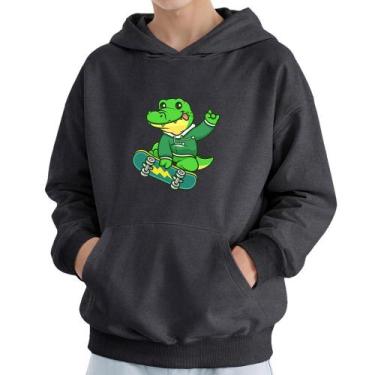 Imagem de Moletom Infantil Canguru Menino Estampa Jacaré Skate - Samcro, 12, Chu