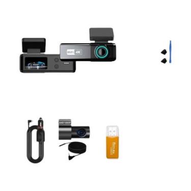 Imagem de Câmera DVR Veicular 4K Com Duas Lentes, WiFi, GPS, Visão Noturna, Mini