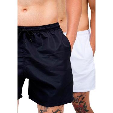 Imagem de Kit 2 Short Masculino Tactel Praia Tectel Leve com Cordão e Bolsos Bermuda Curta Treino Academia-Masculino