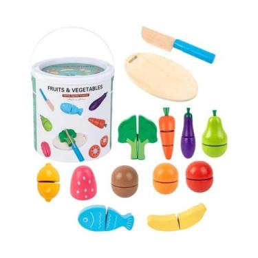 Imagem de Cozinha De Brinquedo De Madeira Para Crianças, Brinquedo Educativo Mon