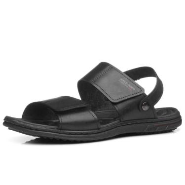 Imagem de Sandália Papete Masculina em Couro Fácil Calce Pegada