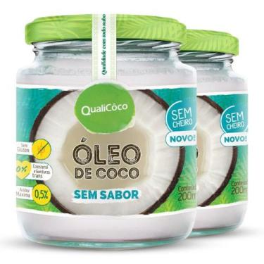 Imagem de Kit 2 Óleo de Coco Sem sabor 200ml Qualicôco