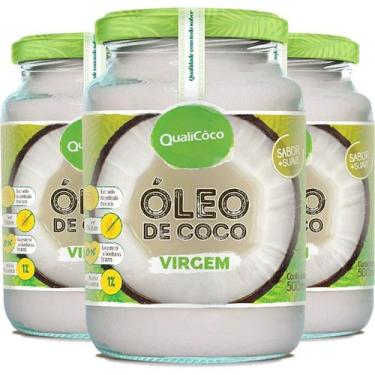 Imagem de Kit 3 Óleo de coco virgem Qualicôco 500ml
