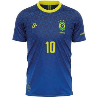 Imagem de Camiseta Filtro UV Brasil Canarinho Azul Campeão-Masculino