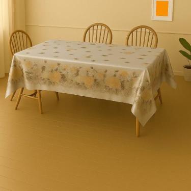 Imagem de Toalha De Mesa Metalizada Fina Flor Rolo 1,37x20m Vinil PVC - Plast.co