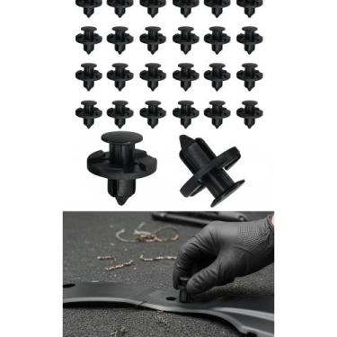 Imagem de 20 Presilhas Fixação Parabarro Parachoque Versa 11-14 Preto - Congratu