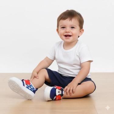 Imagem de Sapato Infantil Prático Mickey Mouse Grendene Marinho 17.18 - Grendene